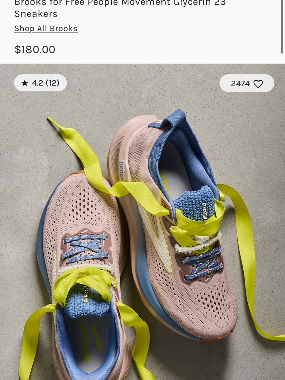 Brooks Free People Movement Glycerin 23